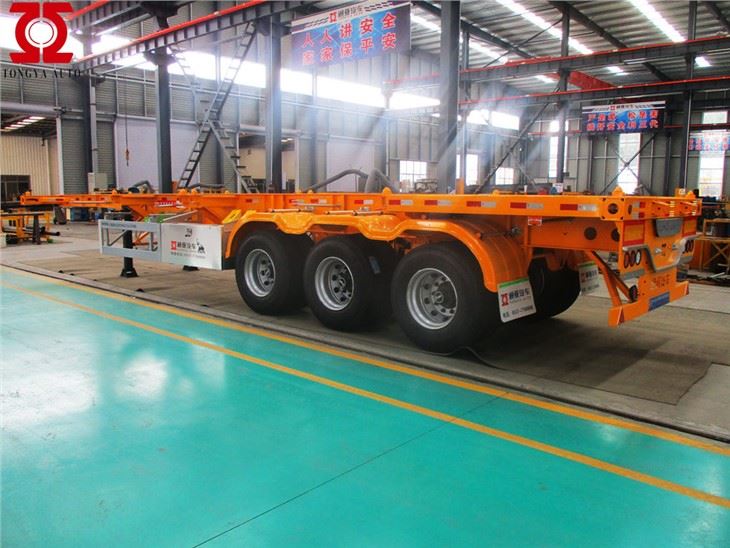 3axles Skeleton SemiRimorchio