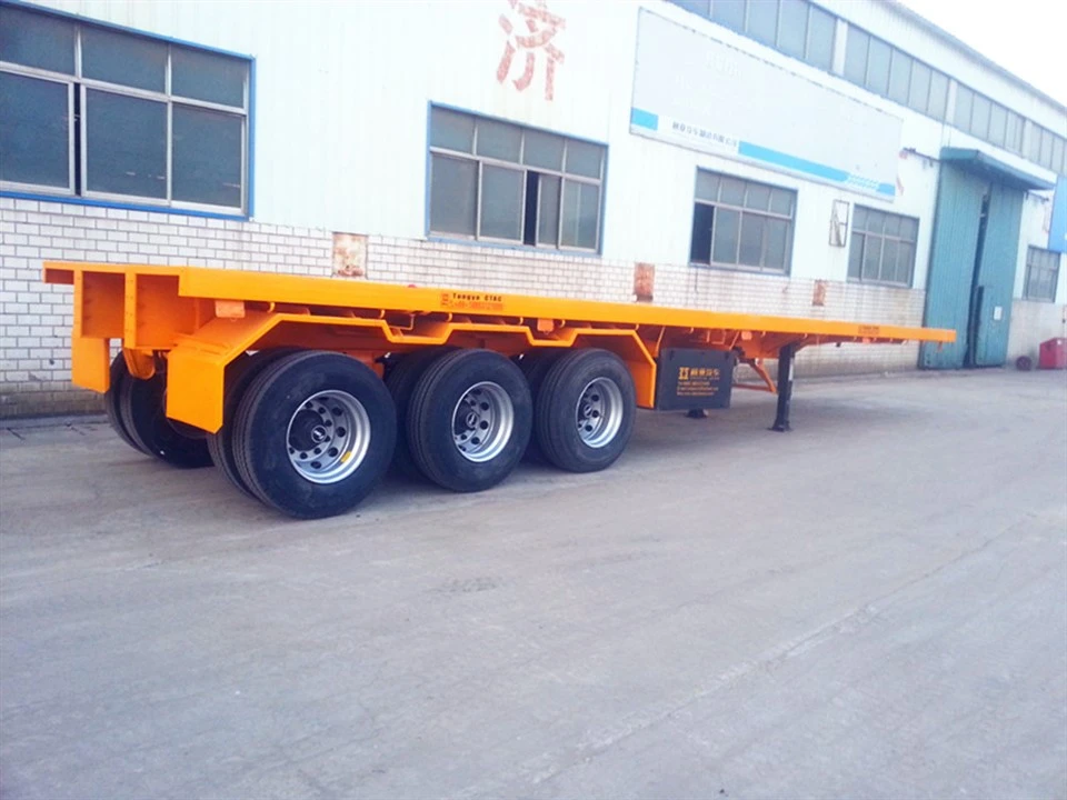 Semirimorchio a pianale ribassato per container a 3 assi