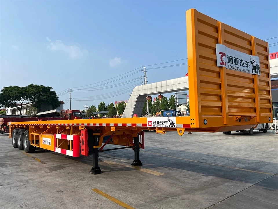3 assi Fuwa Flatbed Semi rimorchio con scala